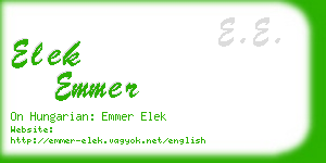 elek emmer business card